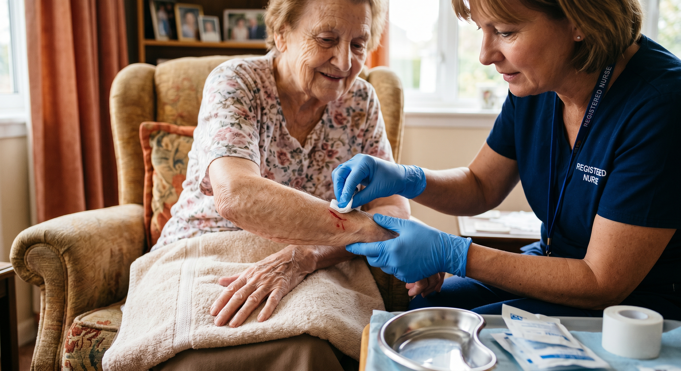 Community nurse providing NDIS nursing care